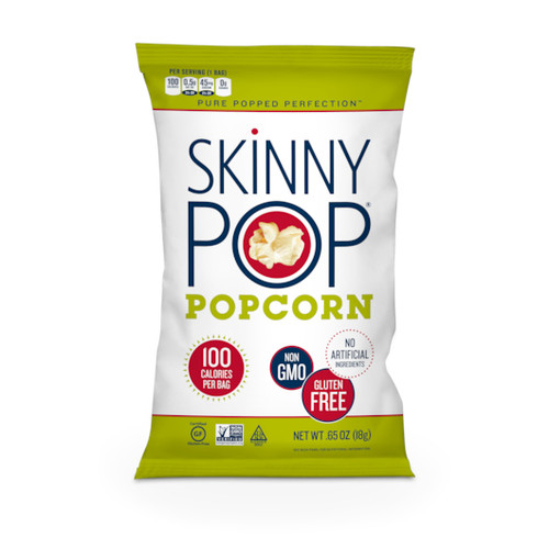 SkinnyPop Popcorn Original Bags .65 Oz (Pack of 30)